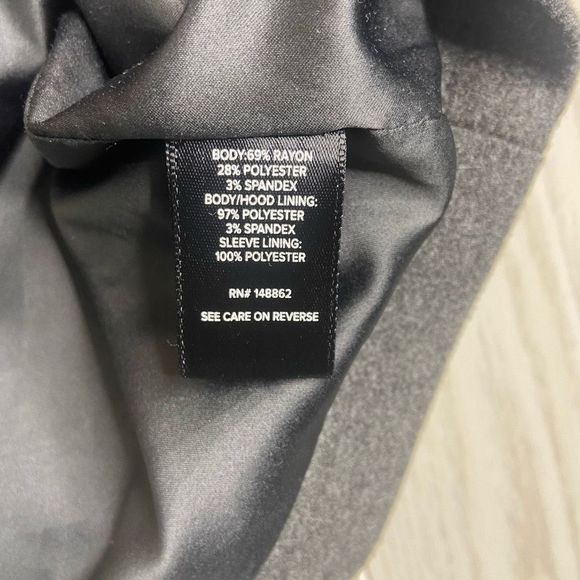 Torrid Dark Grey Brushed Hooded Toggle Coat Size 3X - Picture 5 of 8